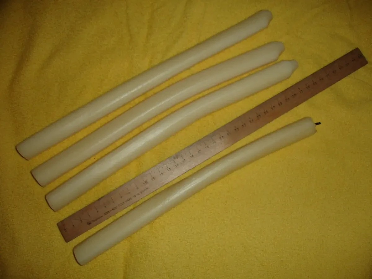 Свечи/СВІЧКИ ПАРАФІНОВІ господарські (2-2,5) на 33 см. НОВІ. РАРИТЕТ. 2