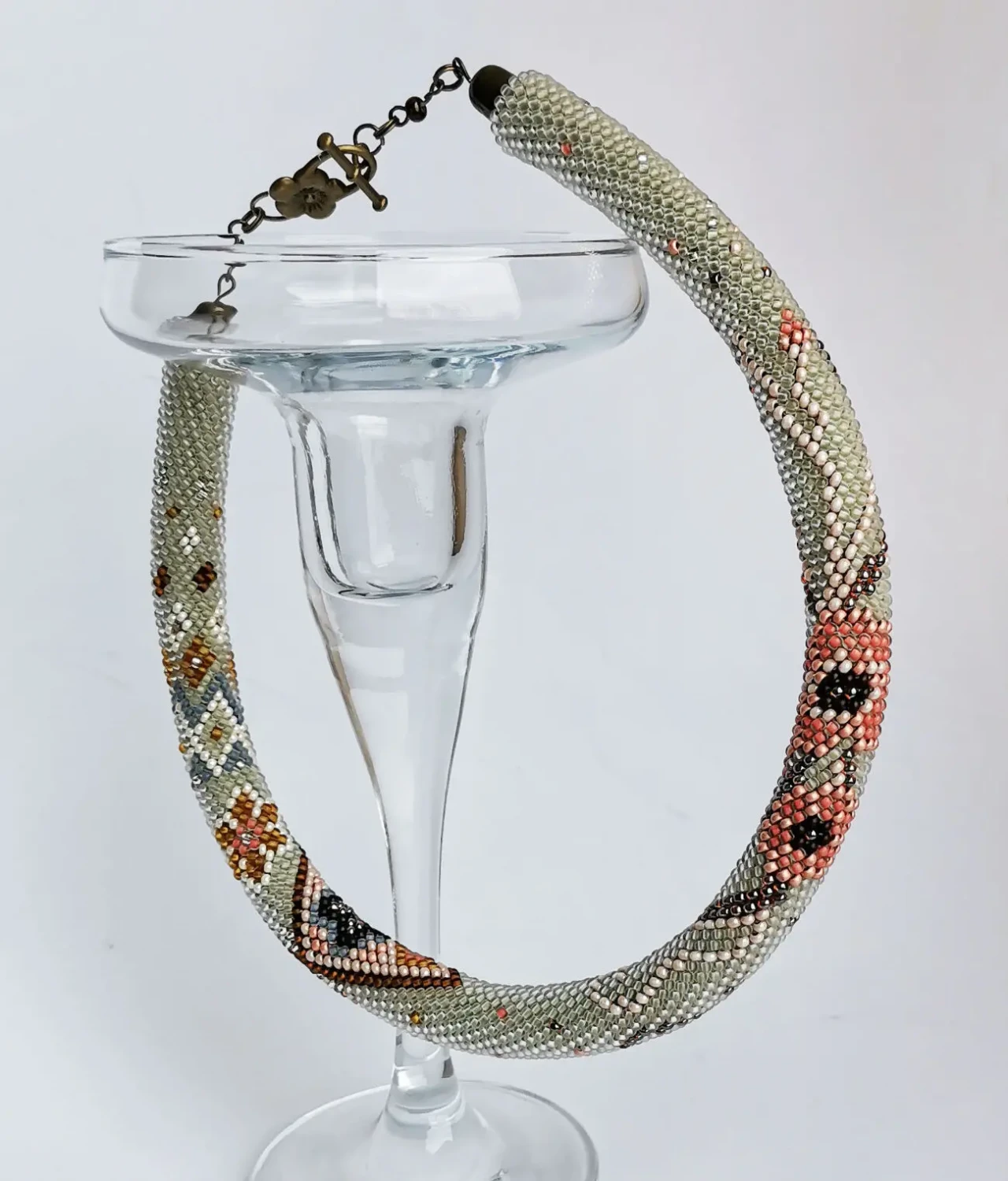 Прикраса із бісеру кольє-джгут Поезія 10