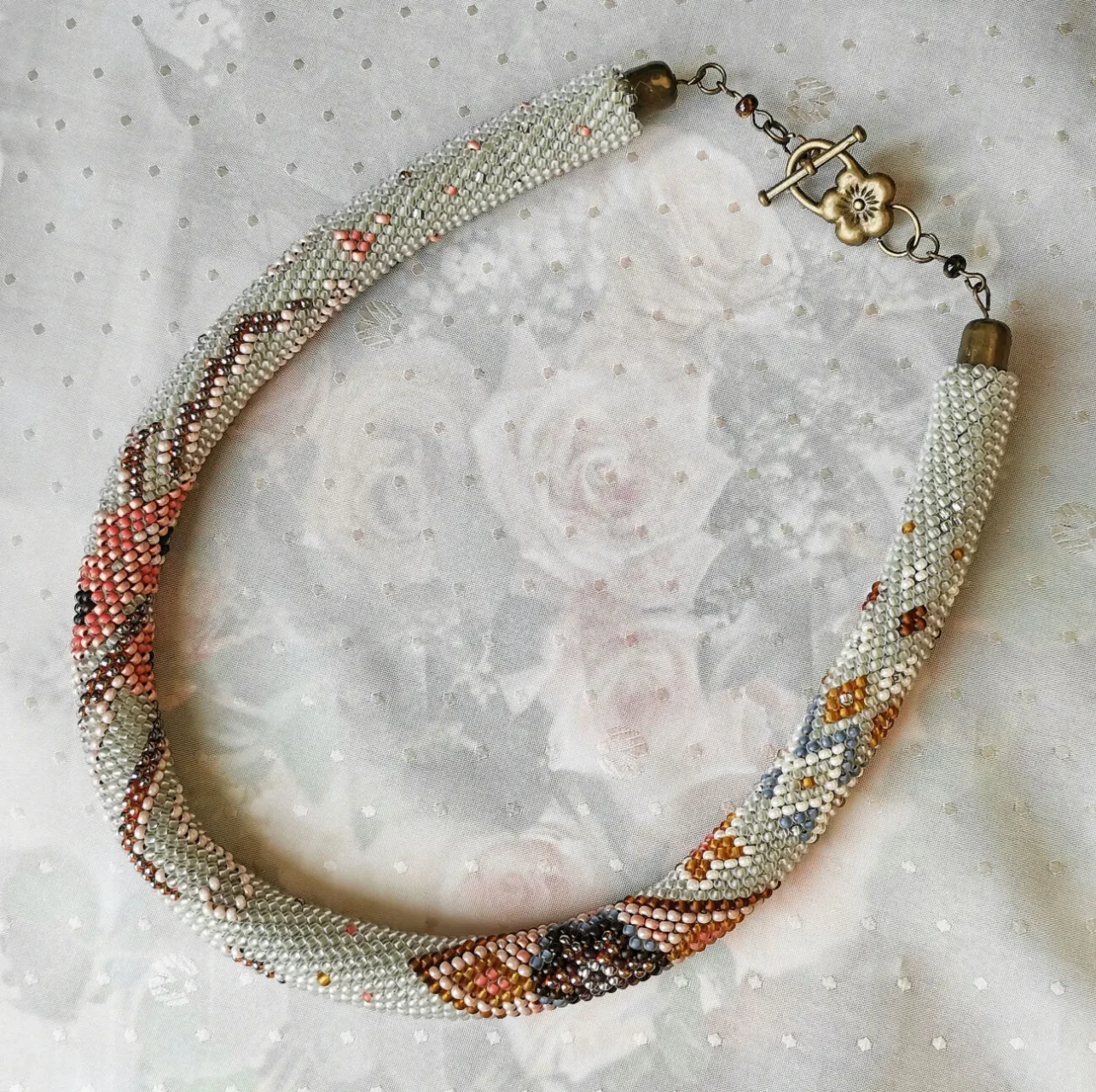 Прикраса із бісеру кольє-джгут Поезія 3