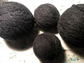 Набор для творчества серый темный цвет шерсть пряжа нитки 435 гр