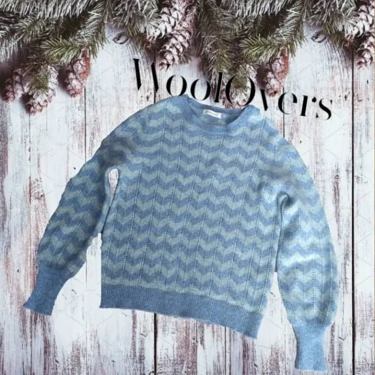 Woolovers Шерстяной толстый женский свитер ажурный М 2
