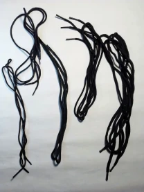 Шнурки черные в туфли, кеды, мокасины мужские, набор 5 пар разные