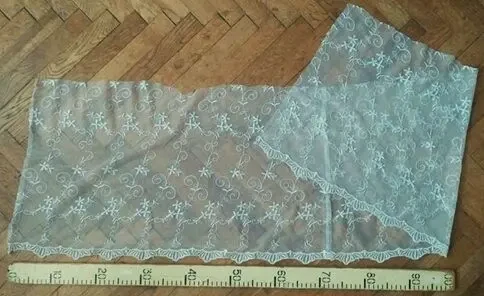 Ламбрекен гардина штора тюль  с вышивкой белая с фестонами 8