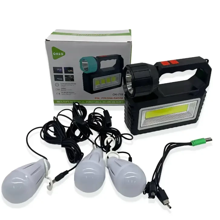 2 фонарі, PowerBank,  сонячна панель, 3 виносні лампи 2