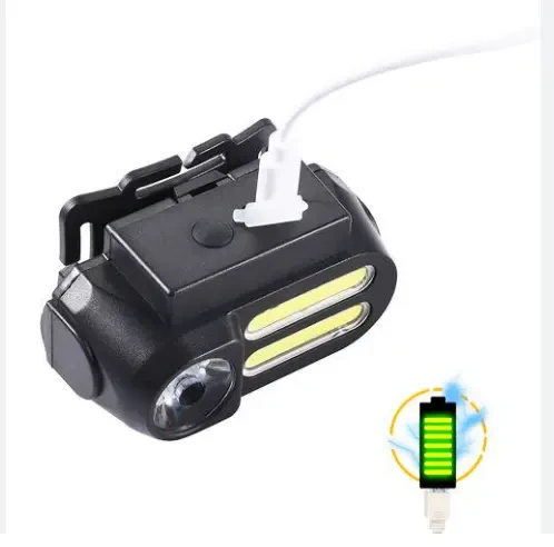 Налобний ліхтар wx611 2 ліхтарі cob 3