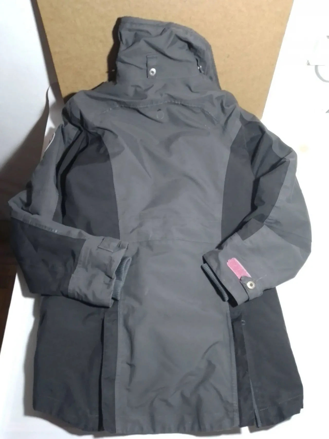 Куртка ветровка серая спортивная удлиненная деми, с 10, молния карманы 6