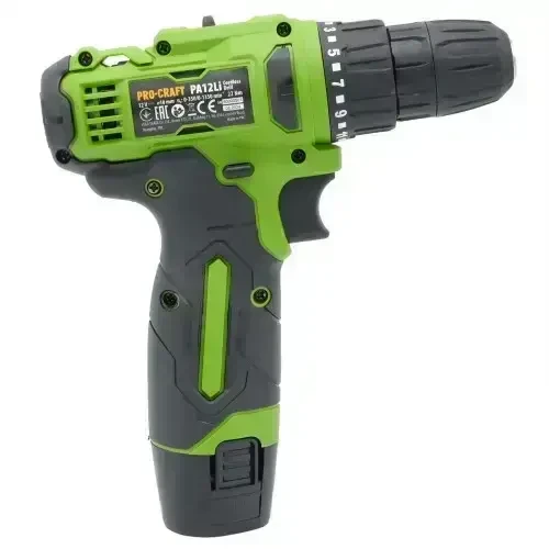 Шурупокрут акумуляторний PROCRAFT РА-12 Li COMPACT, дві батареї 6