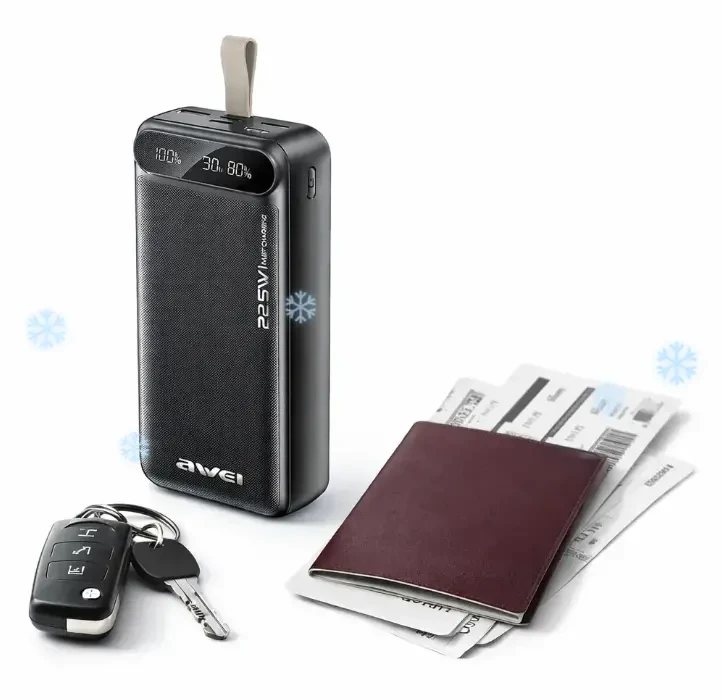 Мобільна зарядка Power Bank AWEI PA12 30000mAh 22.5W 3
