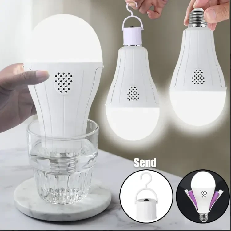 Енергозберігаюча лампа 20w з 2 змінними акумуляторами та зарядкою