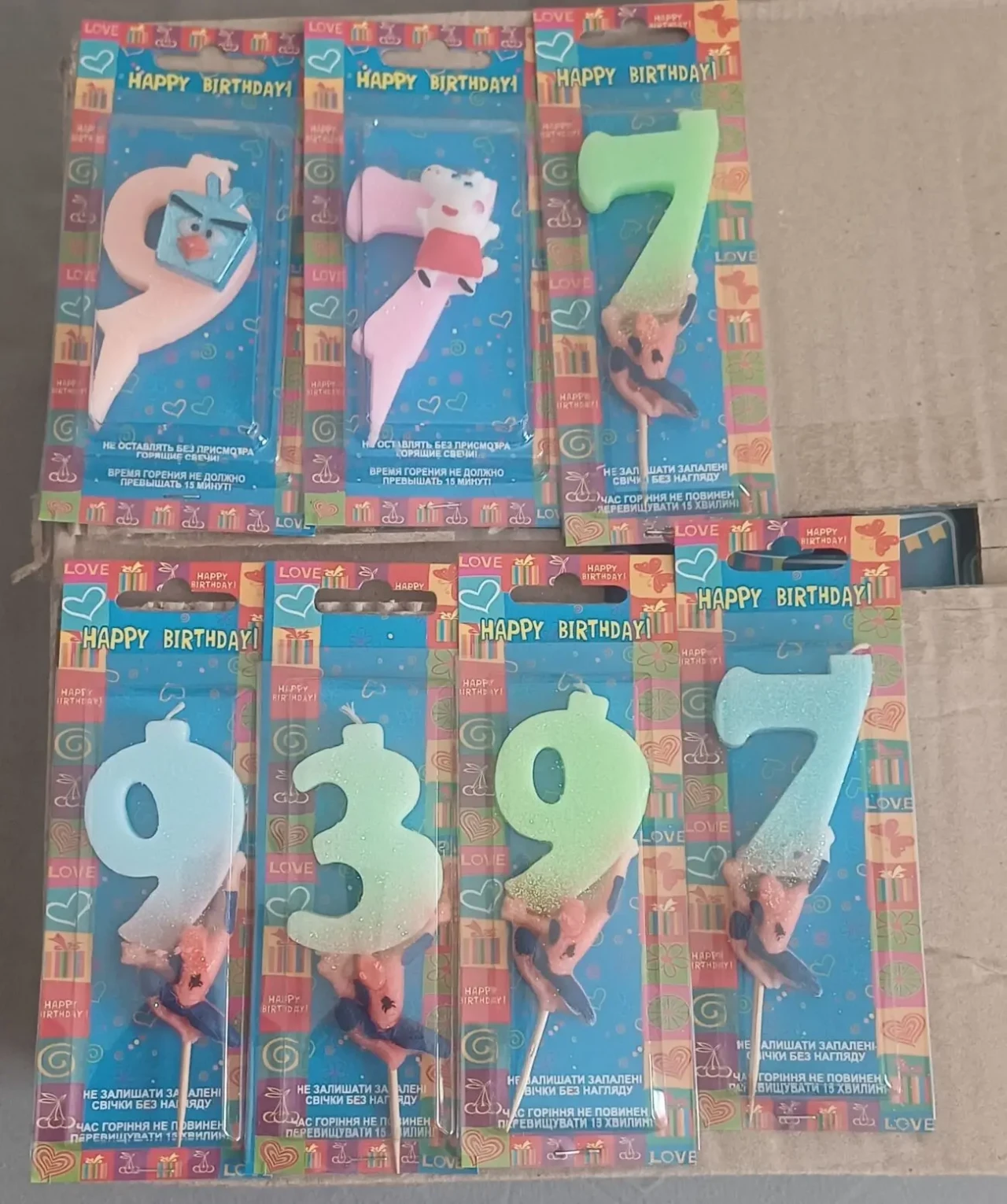 Свічки на торт 6