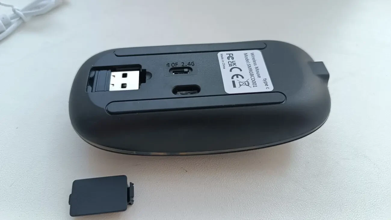 Мишка комп'ютерна бездротова, Bluetooth, USB, безшумна, акумуляторна. 7