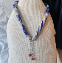 Прикраса із бісеру кольє-джгут Зоряне сяйво