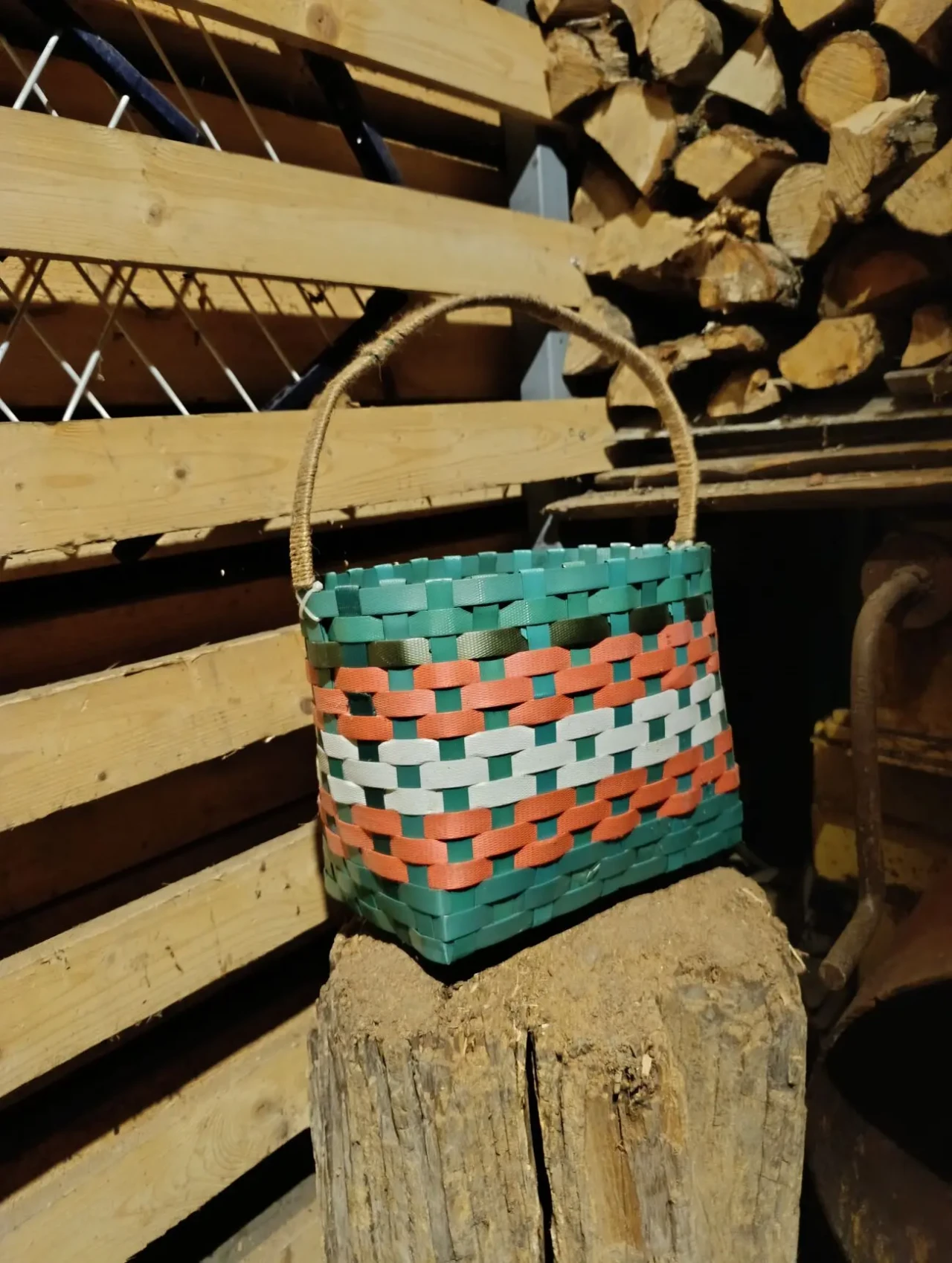 Міцний кошик для покупок/пікніка. Водостійкий. Ручна робота 2