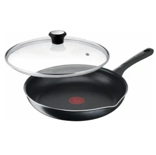 Сковорода Tefal Day by Day 20 см, з кришкою, алюміній, бакеліт, скло
