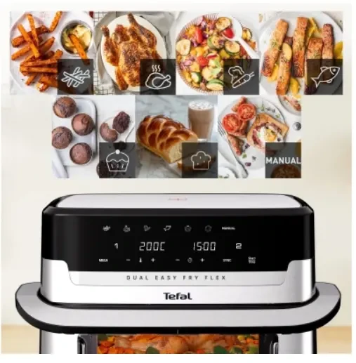 Мультипіч (Аерогриль) Tefal Dual Easy Fry Flex 7