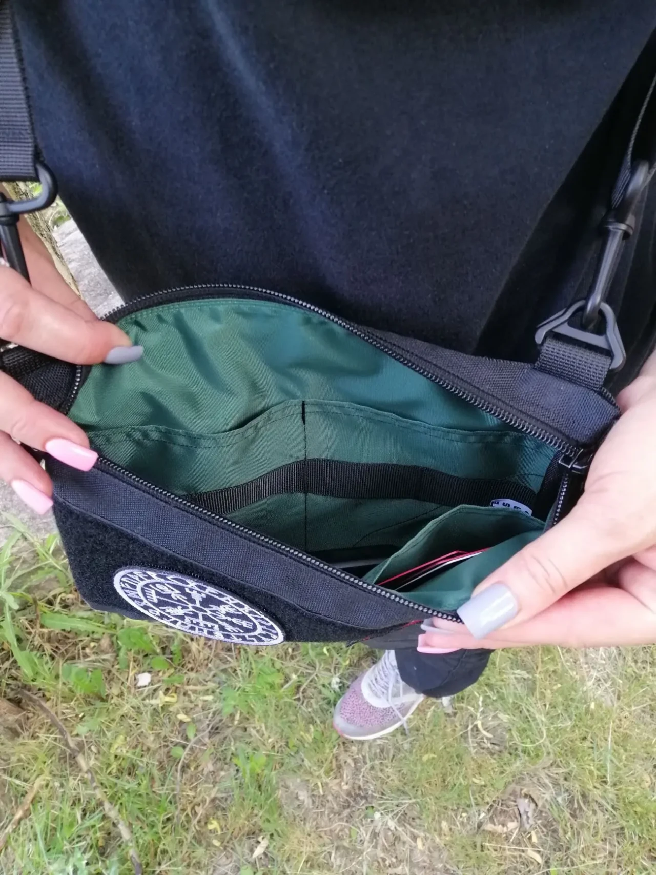 Сумка через плече кордура месенджер з велкро липучкою для патчів плечо 6