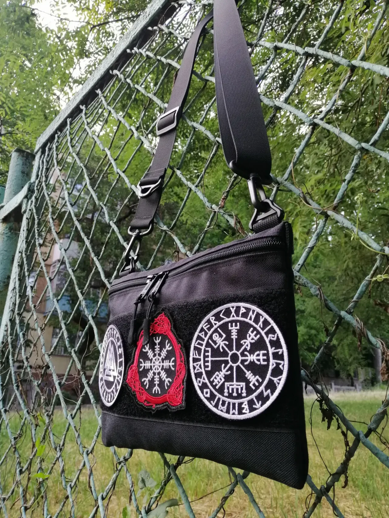 Сумка через плече кордура месенджер з велкро липучкою для патчів плечо 4