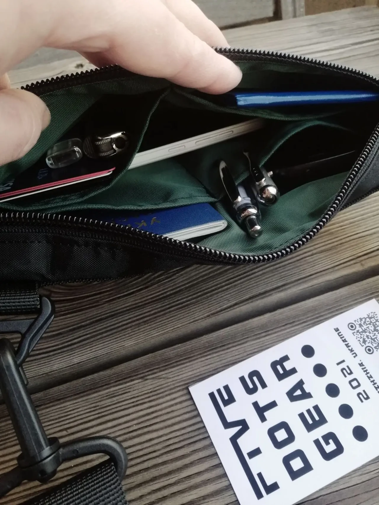 Сумка компактна x-pac велкро моллє через плече месенджер 5dotsgear ykk 10