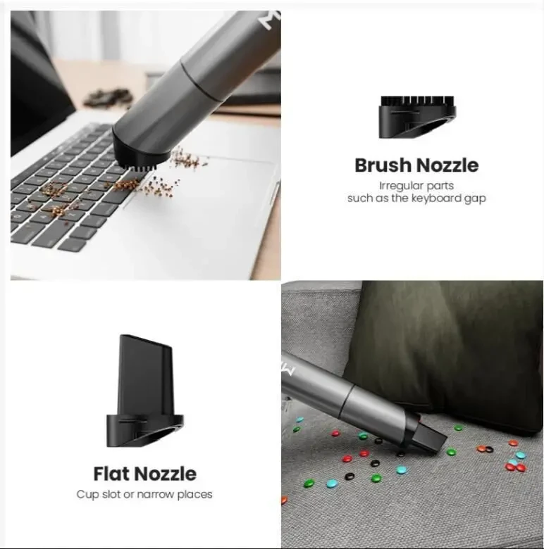 Портативний бездротовий акумуляторний пилосос MIUI, Light Grey (XT01B) 3