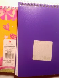 Блокнот клетка а6 пружина 2 штуки набор.