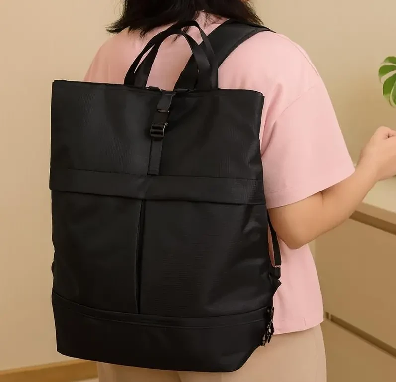 Рюкзак чорний міський 26л з ручками і кишенями, шопер 5