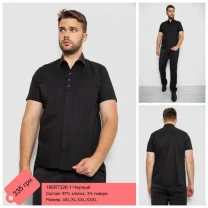 Рубашка мужская, цвет черный, 186R7326-1