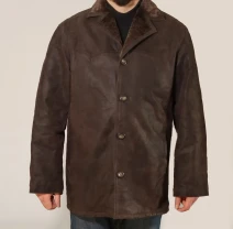 Чоловіча зимова куртка із натуральної шкіри з утепленням