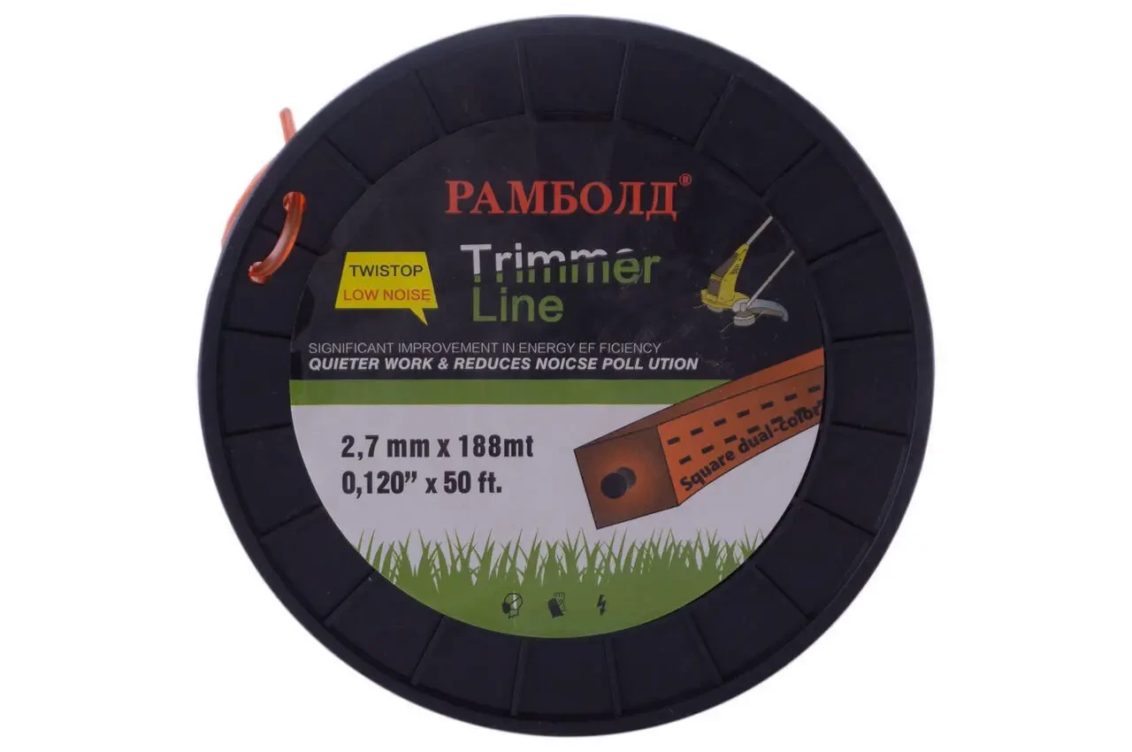 Волосінь для тріммера Рамболд - 2,7 мм x 188 м квадрат армований 3