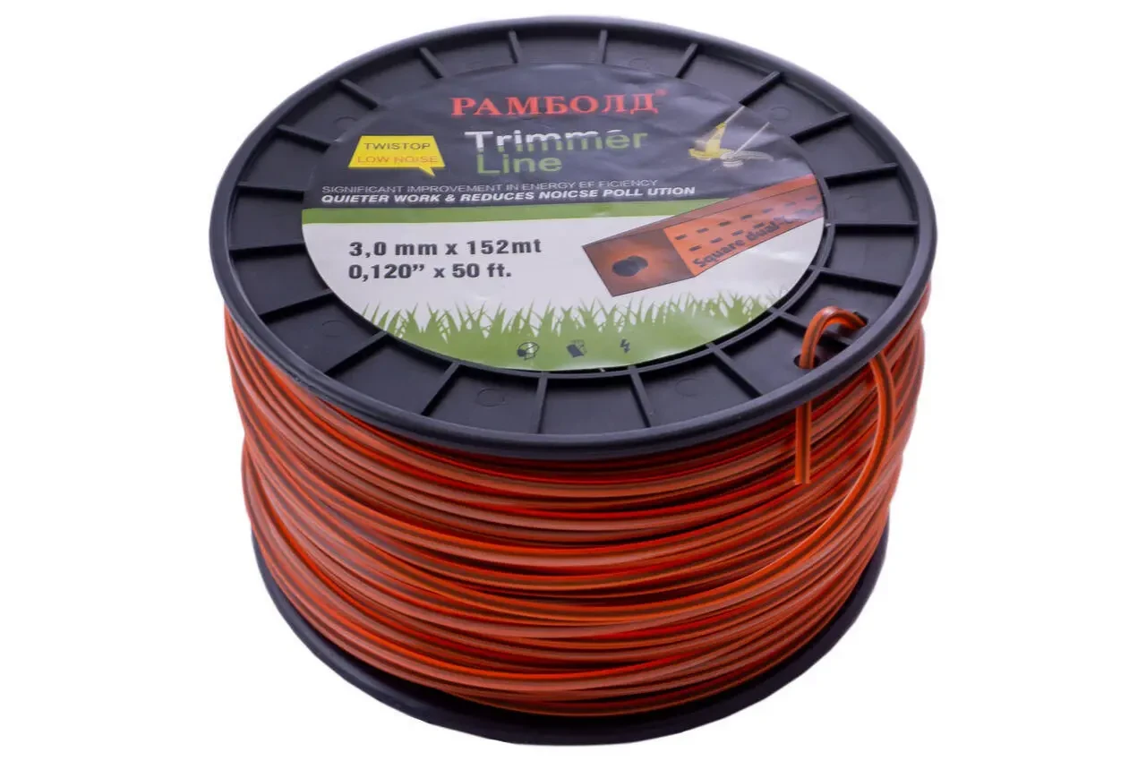 Волосінь для тріммера Рамболд - 3,0 мм x 152 м квадрат армований