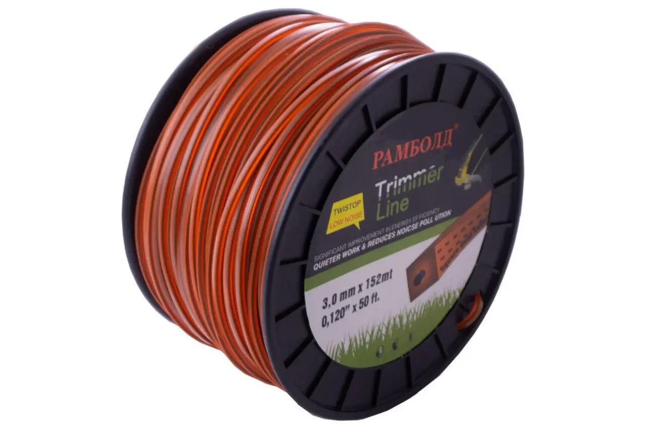 Волосінь для тріммера Рамболд - 3,0 мм x 152 м квадрат армований 2