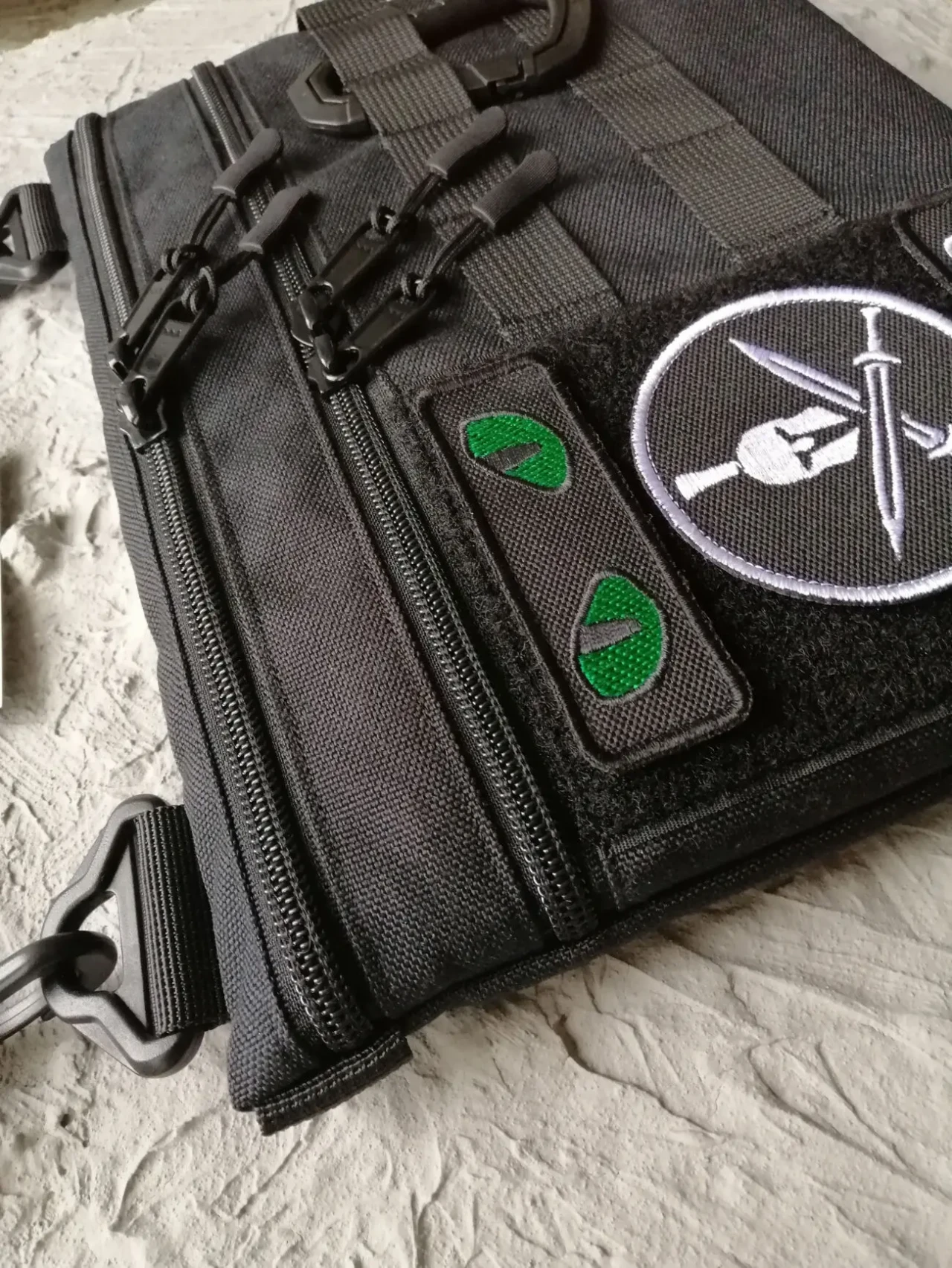 Сумка через плече кордура з велкро липучкою панеллю полем для патчів 2