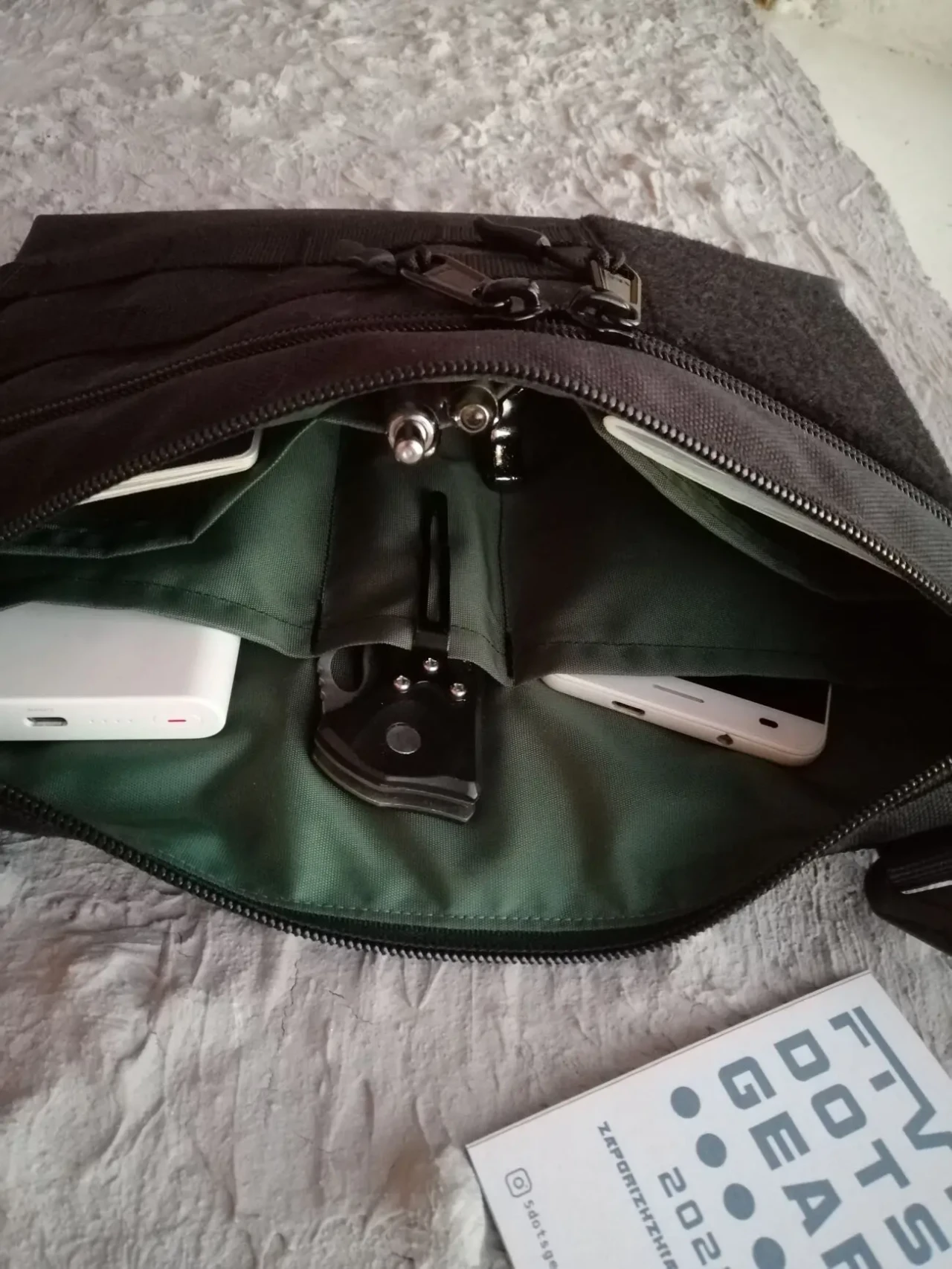 Сумка через плече кордура з велкро липучкою панеллю полем для патчів 10