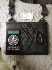 Сумка через плече кордура з велкро липучкою панеллю полем для патчів