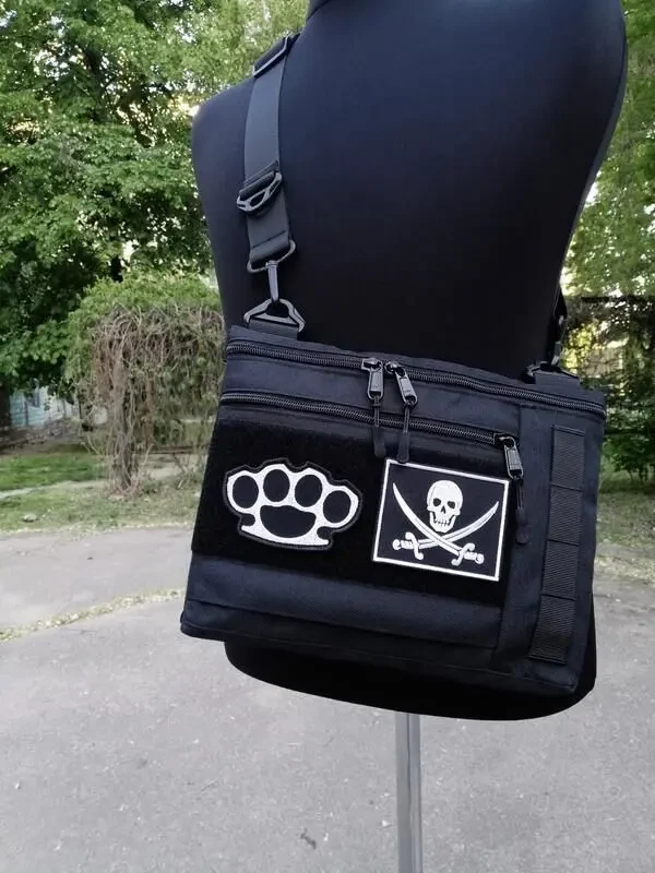 Сумка через плече кордура велкро липучка моллє поле панель для патчів 6