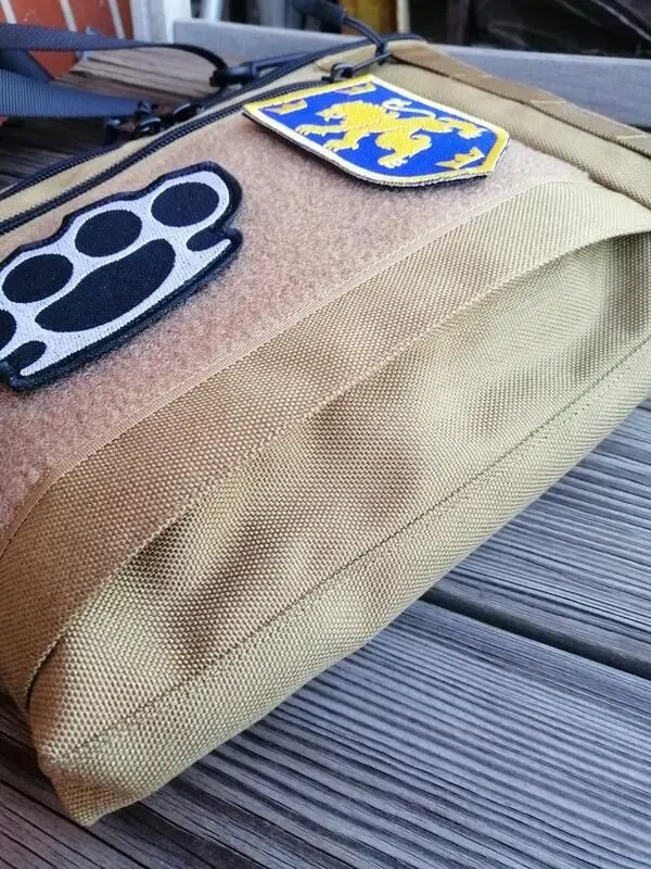 Сумка через плече кордура велкро липучка моллє поле панель для патчів 7