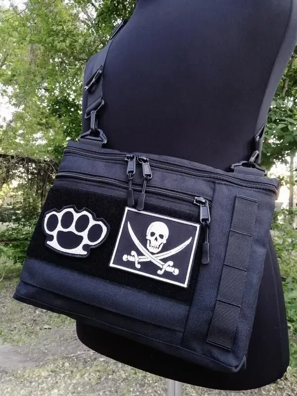 Сумка через плече кордура велкро липучка моллє поле панель для патчів