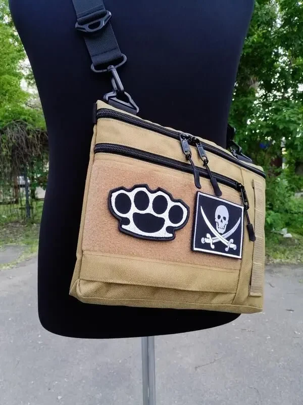 Сумка через плече кордура велкро липучка моллє поле панель для патчів 2