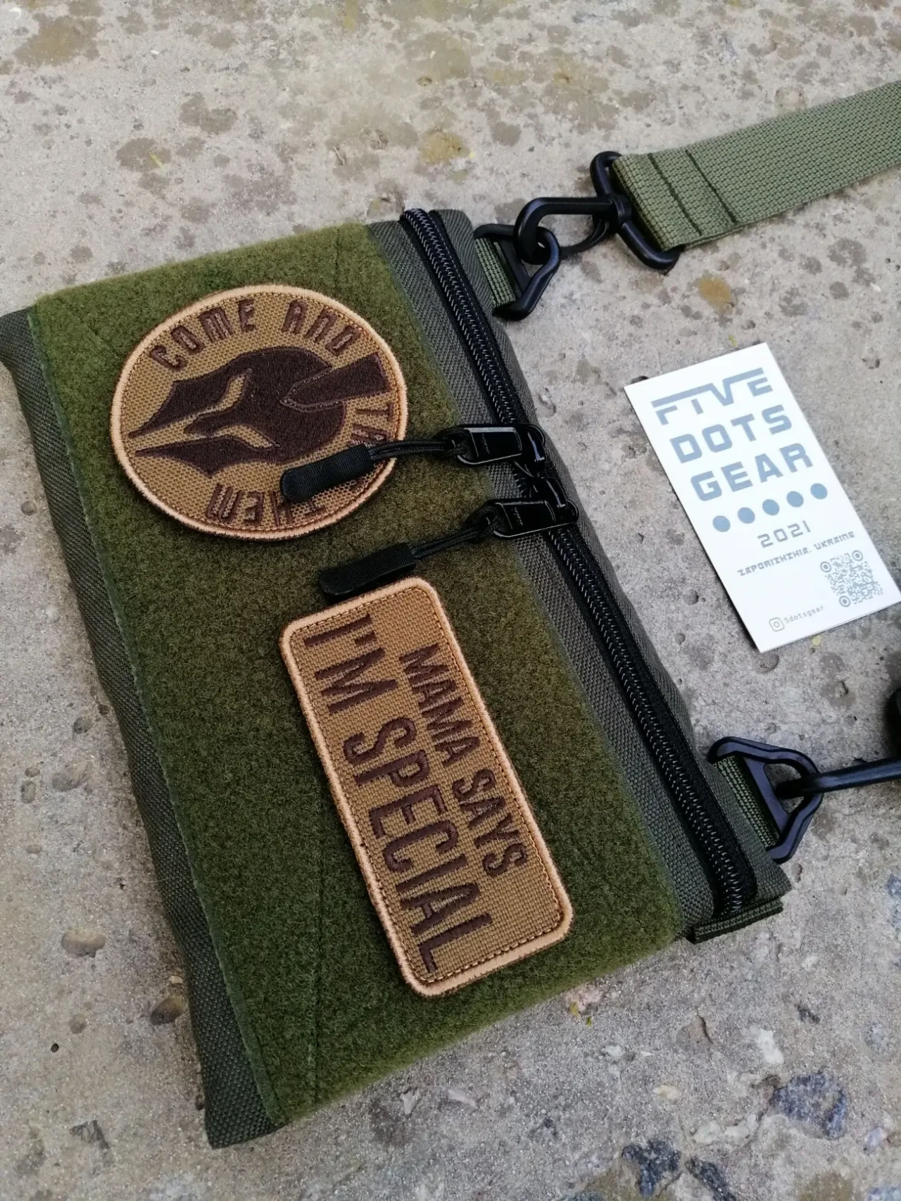 Компактна сумка кордура з велкро для патчів гаманець через плече мини 7