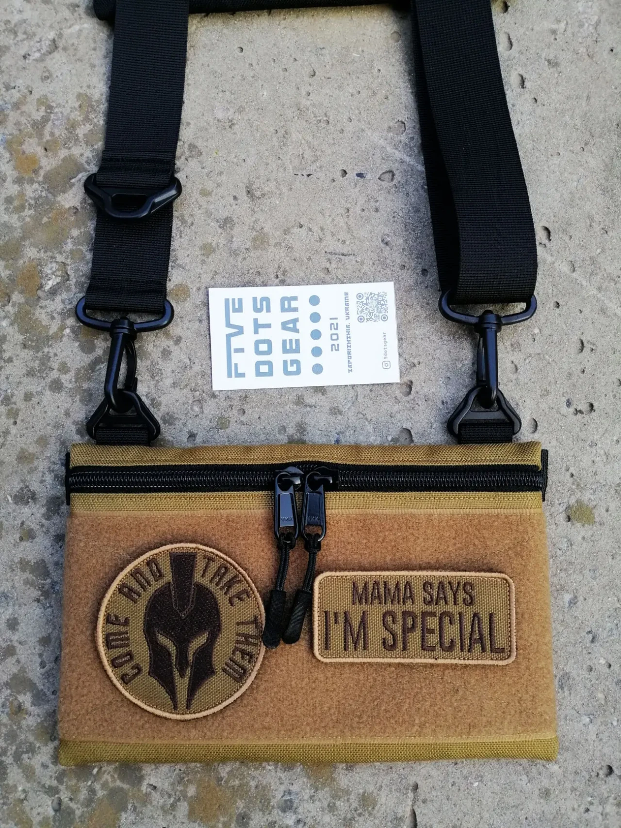 Компактна сумка кордура з велкро для патчів гаманець через плече мини 4