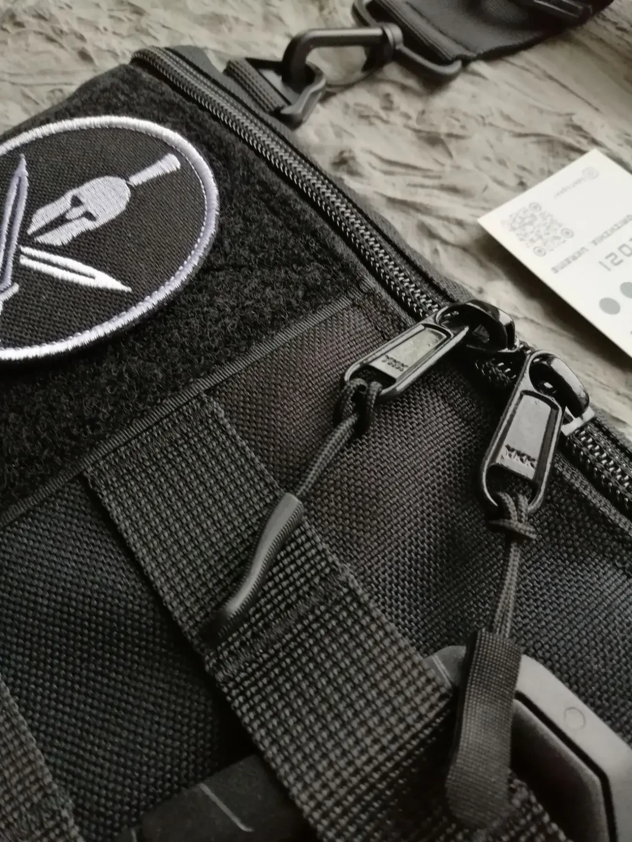 Сумка через плече кордура з велкро липучкою для патчів шевронів моллe 6