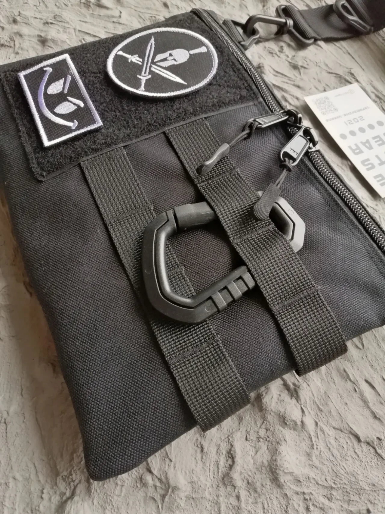 Сумка через плече кордура з велкро липучкою для патчів шевронів моллe 4
