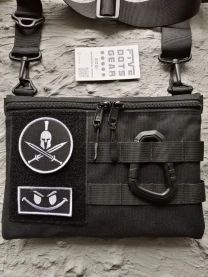 Сумка через плече кордура з велкро липучкою для патчів шевронів моллe
