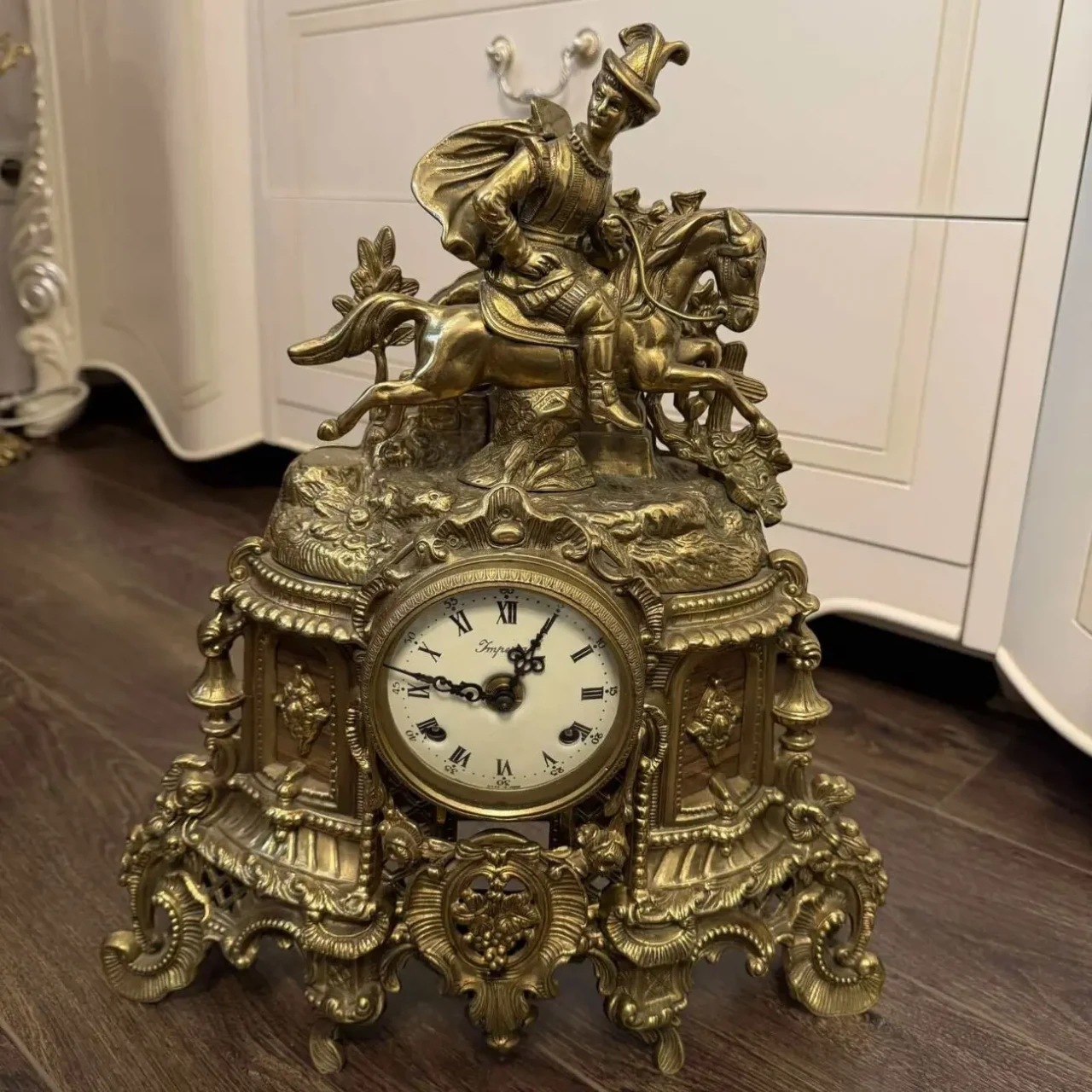 Камінний годинник з канделябрами антикваріат з Європи 3