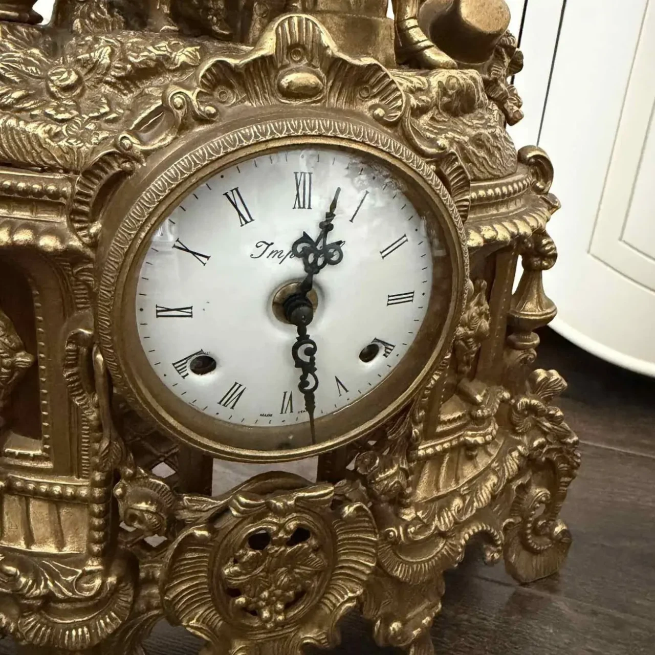 Камінний набір годинник з канделябрами вінтаж з Європи 5