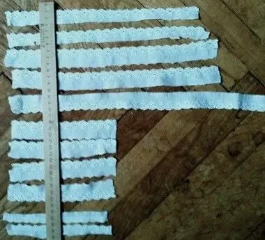 Отделка одежды для новорожденных  прошва белая 7