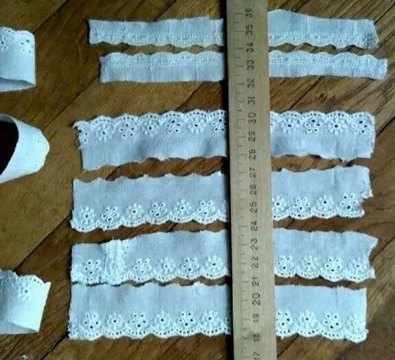 Отделка одежды для новорожденных  прошва белая 6