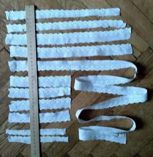 Отделка одежды для новорожденных  прошва белая