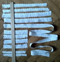 Отделка одежды для новорожденных  прошва белая