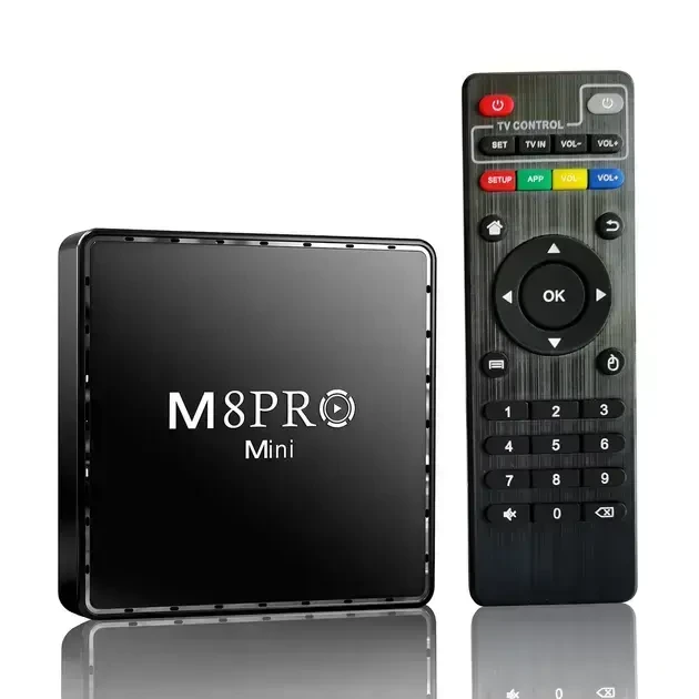 Ігрова андроїд ТВ приставка з Android TV  2 джойстики M8PRO Mini ре 4