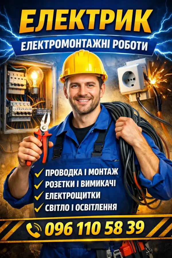 ЕЛЕКТРИК Електромонтажні роботи у Вінниці